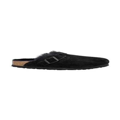 Birkenstock Gucci Boston Shearling Slippers 'Black'