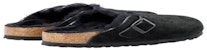 Selipar Birkenstock Gucci Boston Shearling 'Hitam' 259883SFB
