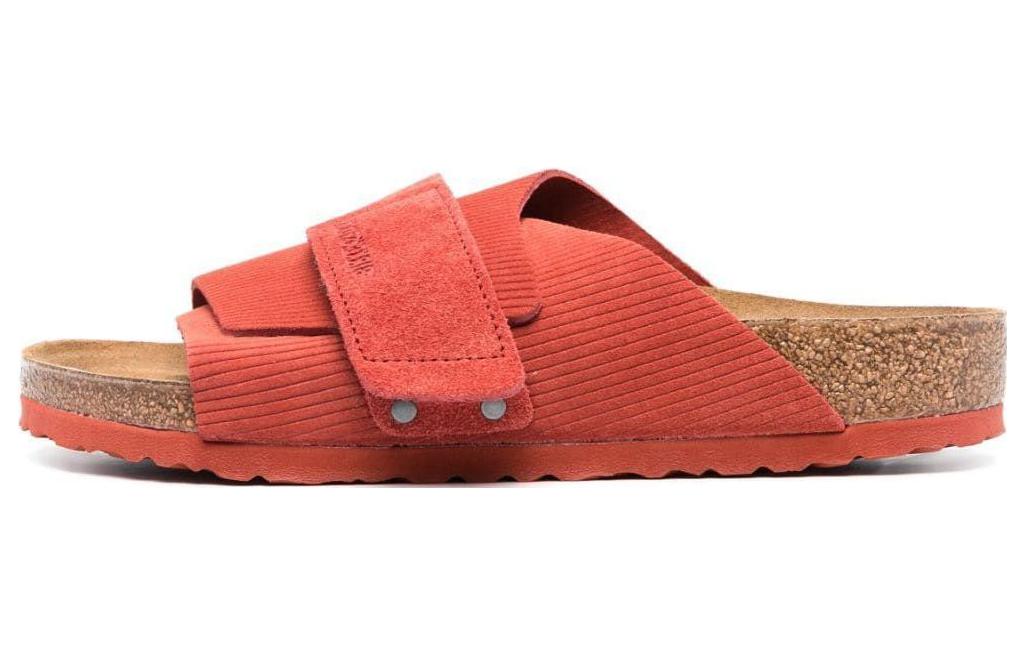 Birkenstock Kyoto Suede Embossed Corduroy Sienna 'Red'