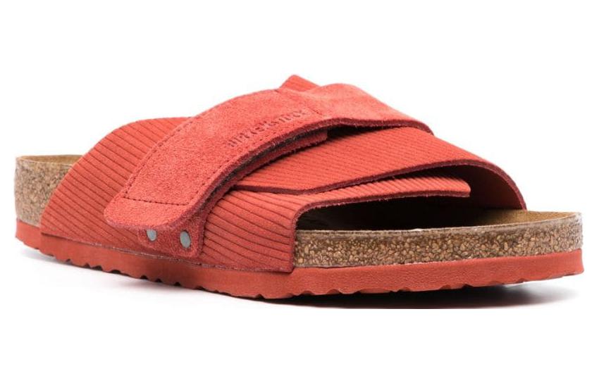 Birkenstock Kyoto Suede Embossed Corduroy Sienna 'Red' 圖 2
