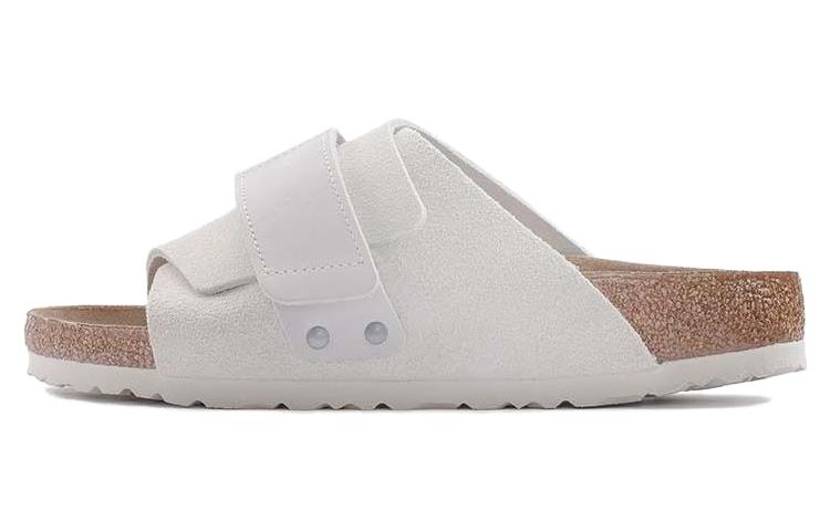 Birkenstock Kyoto Nubuck-Suede Leather Narrow Fit Sandals 'Antique White' 1024526