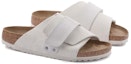 Lookbook Sandal Birkenstock Kyoto Kulit Nubuck-Suede Fit Sempit 'Antique White' 1024526