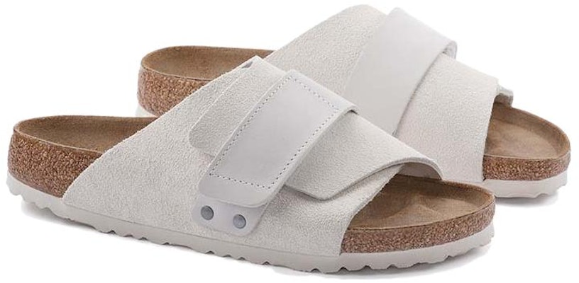 Birkenstock Kyoto Nubuck-Suede Leather Narrow Fit Sandals 'Antique White' 1024526 Lookbook Birkenstock Kyoto Nubuck-Suede Leather Narrow Fit Sandals 'Antique White' 1024526