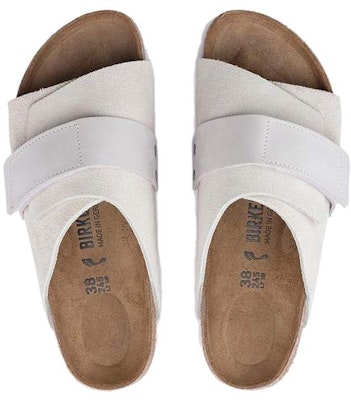 Birkenstock Kyoto Nubuck-Suede Leather Narrow Fit Sandals 'Antique White' 1024526 Shop Birkenstock Kyoto Nubuck-Suede Leather Narrow Fit Sandals 'Antique White' 1024526