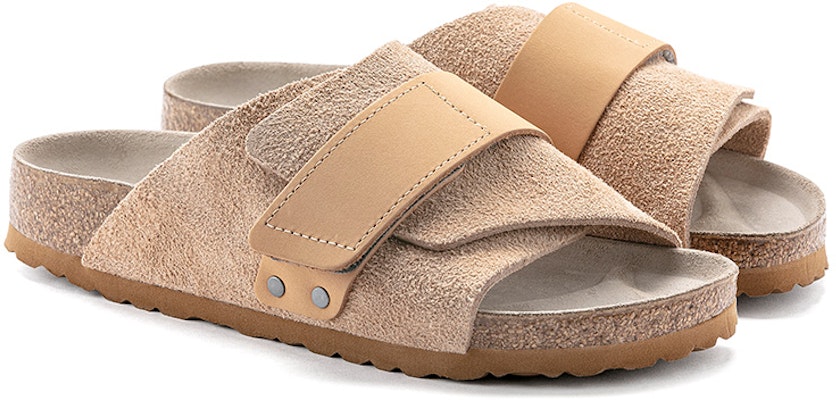 Birkenstock 京都 牛反絨 時尚涼拖 男款 米色 常規版 Shop Birkenstock 京都 牛反絨 時尚涼拖 男款 米色 常規版