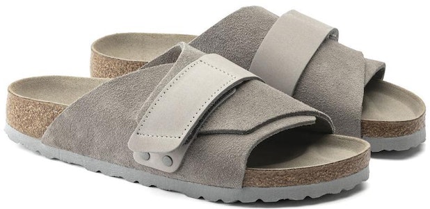 Birkenstock 京都 绒面 休閒舒適 時尚涼拖 男女同款 灰色 窄版 Lookbook Birkenstock 京都 绒面 休閒舒適 時尚涼拖 男女同款 灰色 窄版