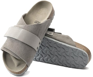 Birkenstock 京都 绒面 休閒舒適 時尚涼拖 男女同款 灰色 窄版 Purchase Birkenstock 京都 绒面 休閒舒適 時尚涼拖 男女同款 灰色 窄版