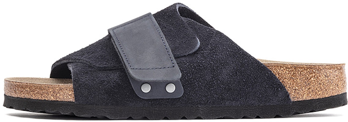 Birkenstock 京都 牛皮絨面革單扣 時尚涼拖 男女同款 藍色 窄版 Buy Birkenstock 京都 牛皮絨面革單扣 時尚涼拖 男女同款 藍色 窄版