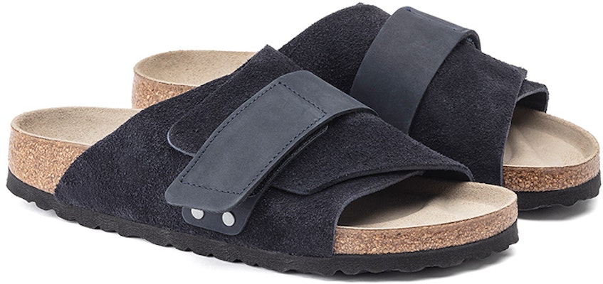 Birkenstock 京都 牛皮絨面革單扣 時尚涼拖 男女同款 藍色 窄版 Shop Birkenstock 京都 牛皮絨面革單扣 時尚涼拖 男女同款 藍色 窄版