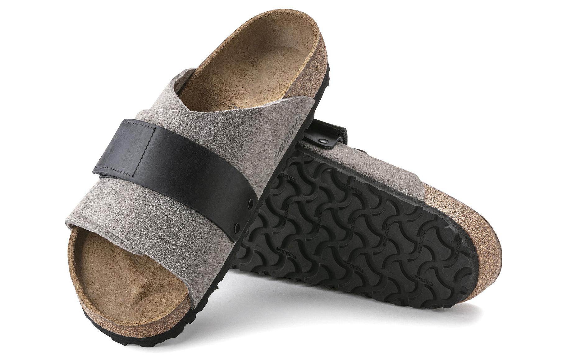 Lookbook Birkenstock Kyoto Nubuck Suède Steen Coin Zwart 1022352