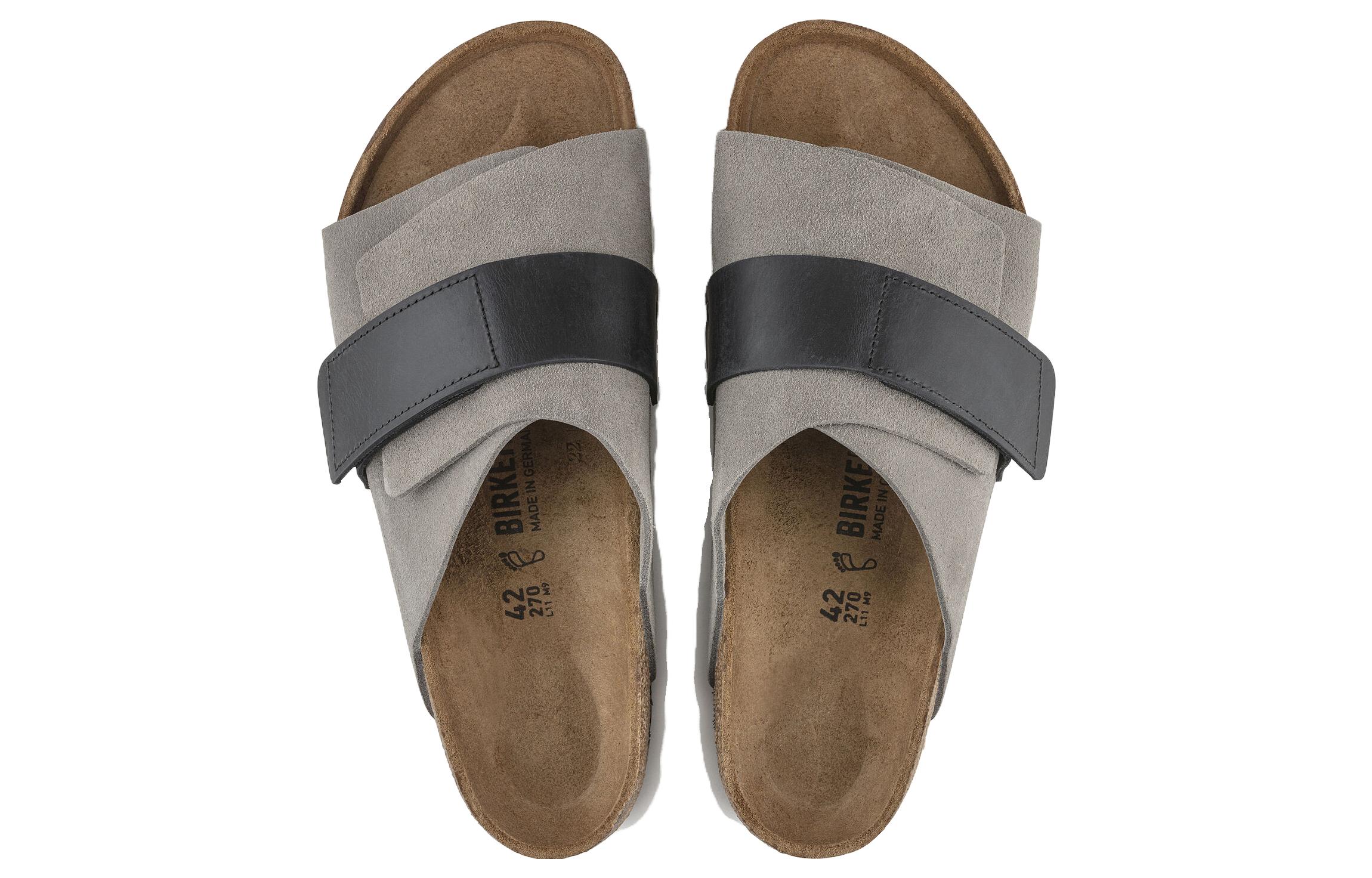 Shop Birkenstock Kyoto Nubuck Suède Steen Coin Zwart 1022352