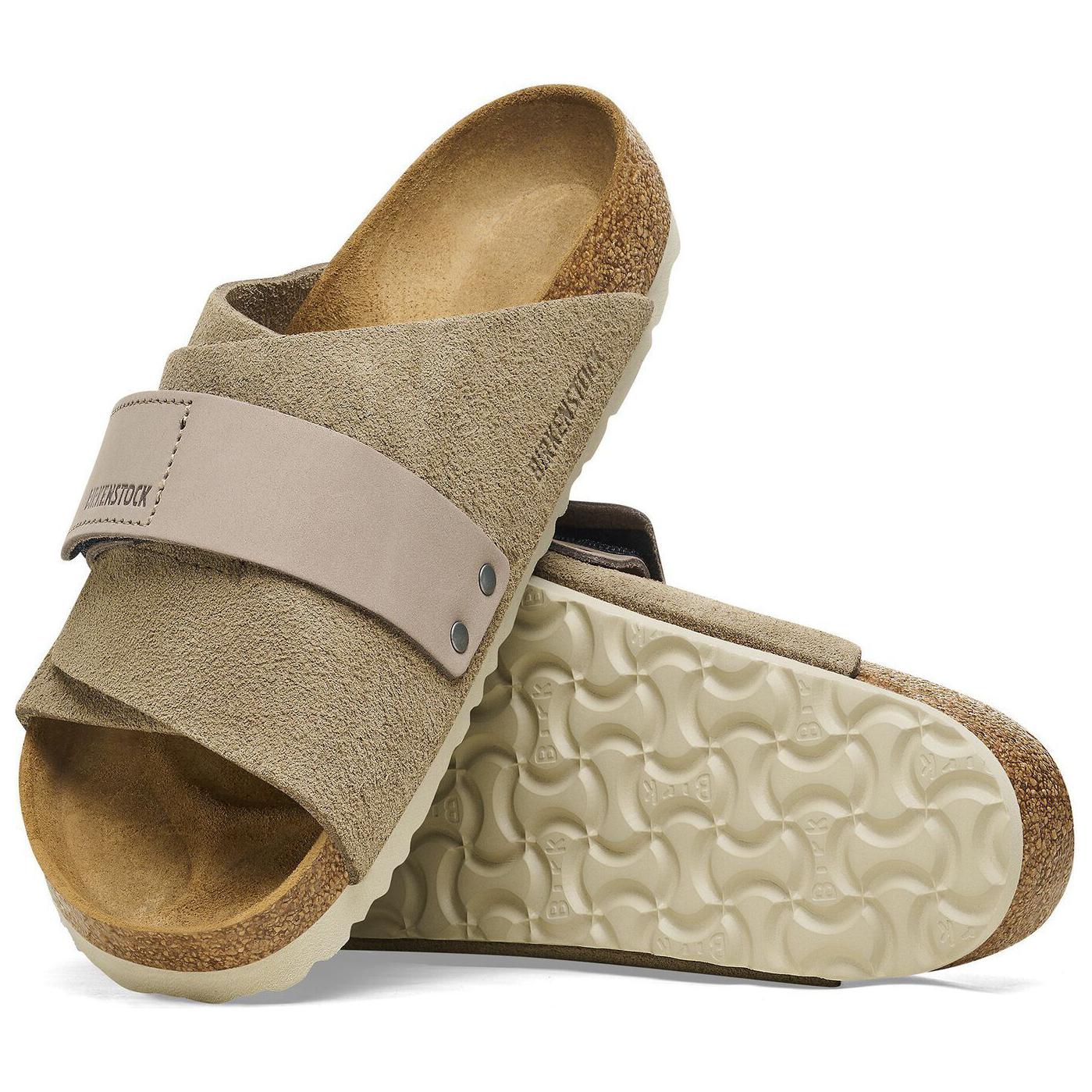 Sizing Birkenstock Kyoto Nubuck Suede Taupe Kasut Lelaki Wanita 1015572/1015573