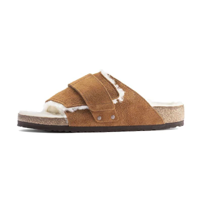 Birkenstock Kyoto Shearling Suede Leather 1023202 'Mink'