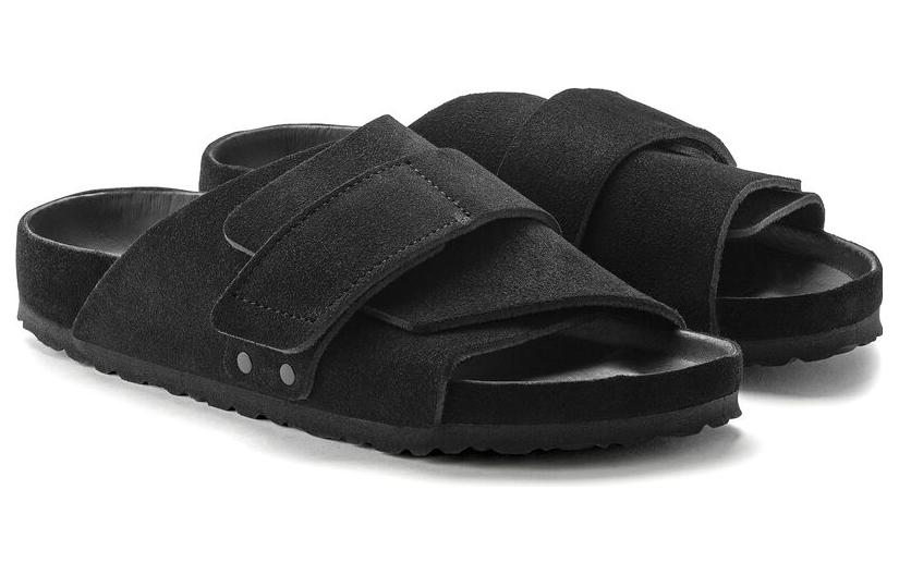 Lookbook Birkenstock Kyoto Kulit Suede Narrow Fit 1022306 'Hitam' 1022317/1022306
