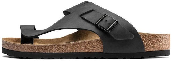 Birkenstock Leather Soft Comfort Round Toe Thick Sole Versatile Flip-Flops 'Black Regular Edition' 1023112 Birkenstock Leather Soft Comfort Round Toe Thick Sole Versatile Flip-Flops 'Black Regular Edition' 1023112