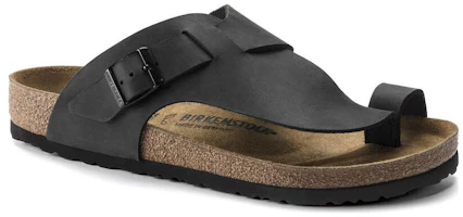 Order Birkenstock 真皮 柔軟舒適圓頭厚底萬用 間趾 夾腳拖鞋 男款 黑色 常規版