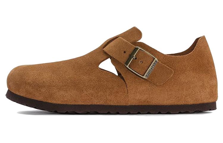 Birkenstock London Brown Narrow Fit Casual Low-Top Flat Shoes. 1023650