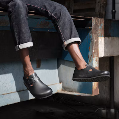 Birkenstock London Oiled Leather ''Zwart'' 166541 Details for Birkenstock London Oiled Leather ''Zwart'' 166541