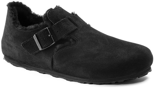 Sandal Birkenstock London Shearling Suede Narrow Fit 'Hitam' 1014961 Lookbook Sandal Birkenstock London Shearling Suede Narrow Fit 'Hitam' 1014961