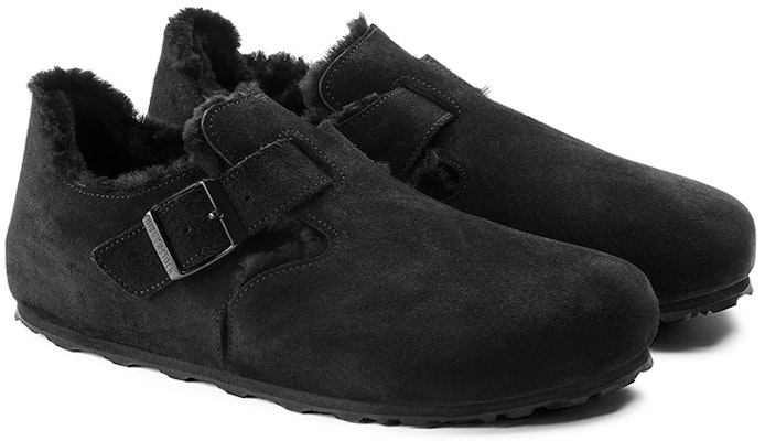 Birkenstock伦敦羊毛绒翻毛皮“黑色”鞋 1014960 Lookbook Birkenstock伦敦羊毛绒翻毛皮“黑色”鞋 1014960