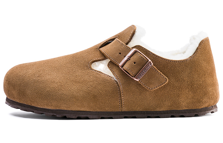 Birkenstock London Shearling Suede Leather 'Shearling Tea' 1014962