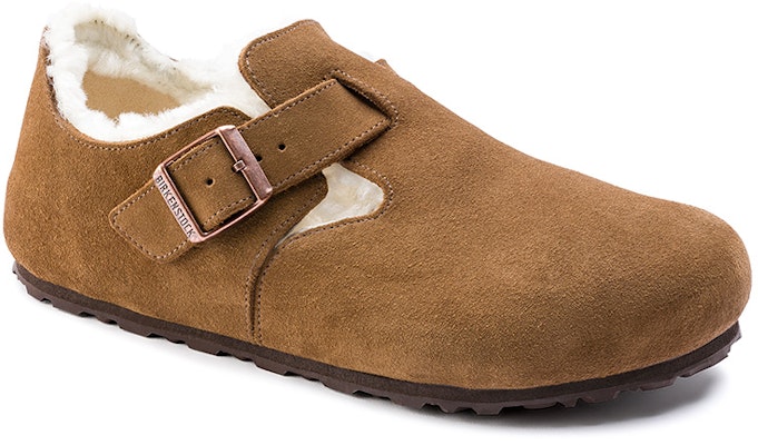 Birkenstock London Shearling Suede Leather 'Shearling Tea' 1014962 Order Birkenstock London Shearling Suede Leather 'Shearling Tea' 1014962