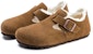 Birkenstock London Shearling Suede Leather 'Shearling Tea' Kulit Baldu 1014962