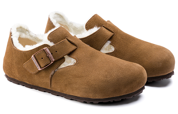 Shop Birkenstock London Piel de Gamuza Forrada 'Shearling Tea' 1014962
