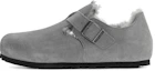 Buy Birkenstock London Shearling Suede Leather 'Whale Grey' 1020581