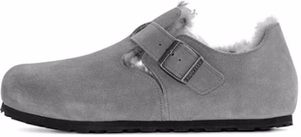 Birkenstock London Shearling Suede Leather Narrow Fit 'Whale Grey' 1020568 Birkenstock London Shearling Suede Leather Narrow Fit 'Whale Grey' 1020568