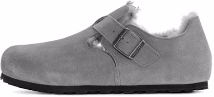 Birkenstock London Shearling Suede Leather Narrow Fit 'Whale Grey' 1020568 Birkenstock London Shearling Suede Leather Narrow Fit 'Whale Grey' 1020568