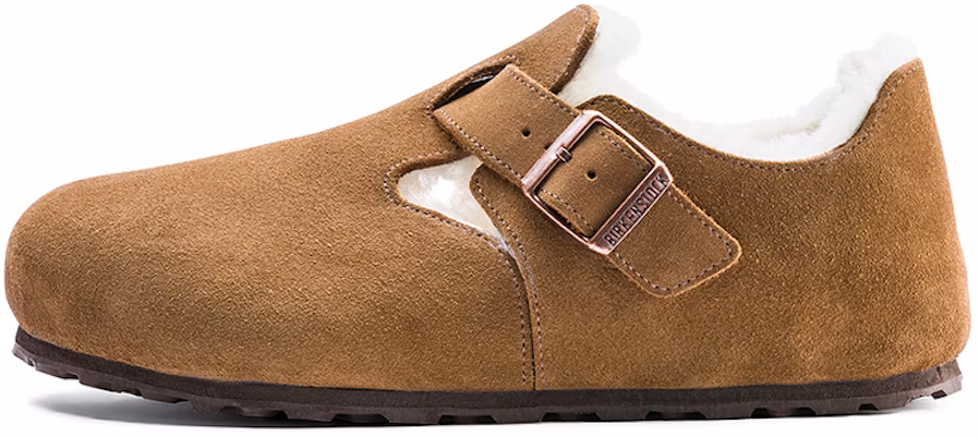 Birkenstock London Shearling Suede Leather Narrow Fit 'Tea' 1014963 Buy Birkenstock London Shearling Suede Leather Narrow Fit 'Tea' 1014963