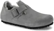 Order Birkenstock London Shearling Suede Leather Narrow Fit 'Whale Grey' 1020568