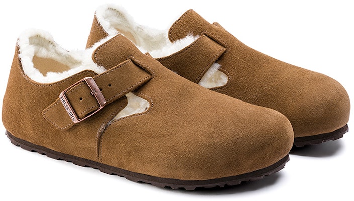 Birkenstock London羊皮剪绒窄版舒适鞋‘茶色’ 1014963 Shop Birkenstock London羊皮剪绒窄版舒适鞋‘茶色’ 1014963