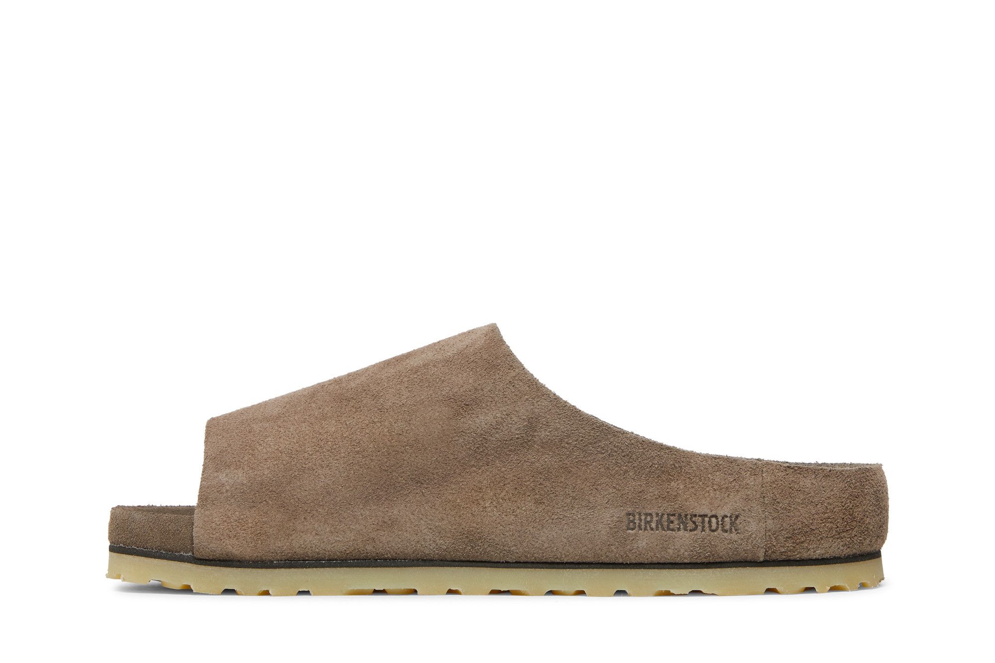 Shop 僅供臺灣市場使用：
敬畏上帝 x Birkenstock 麂皮 舒適圓頭平底 時尚涼拖 男女同款 棕色