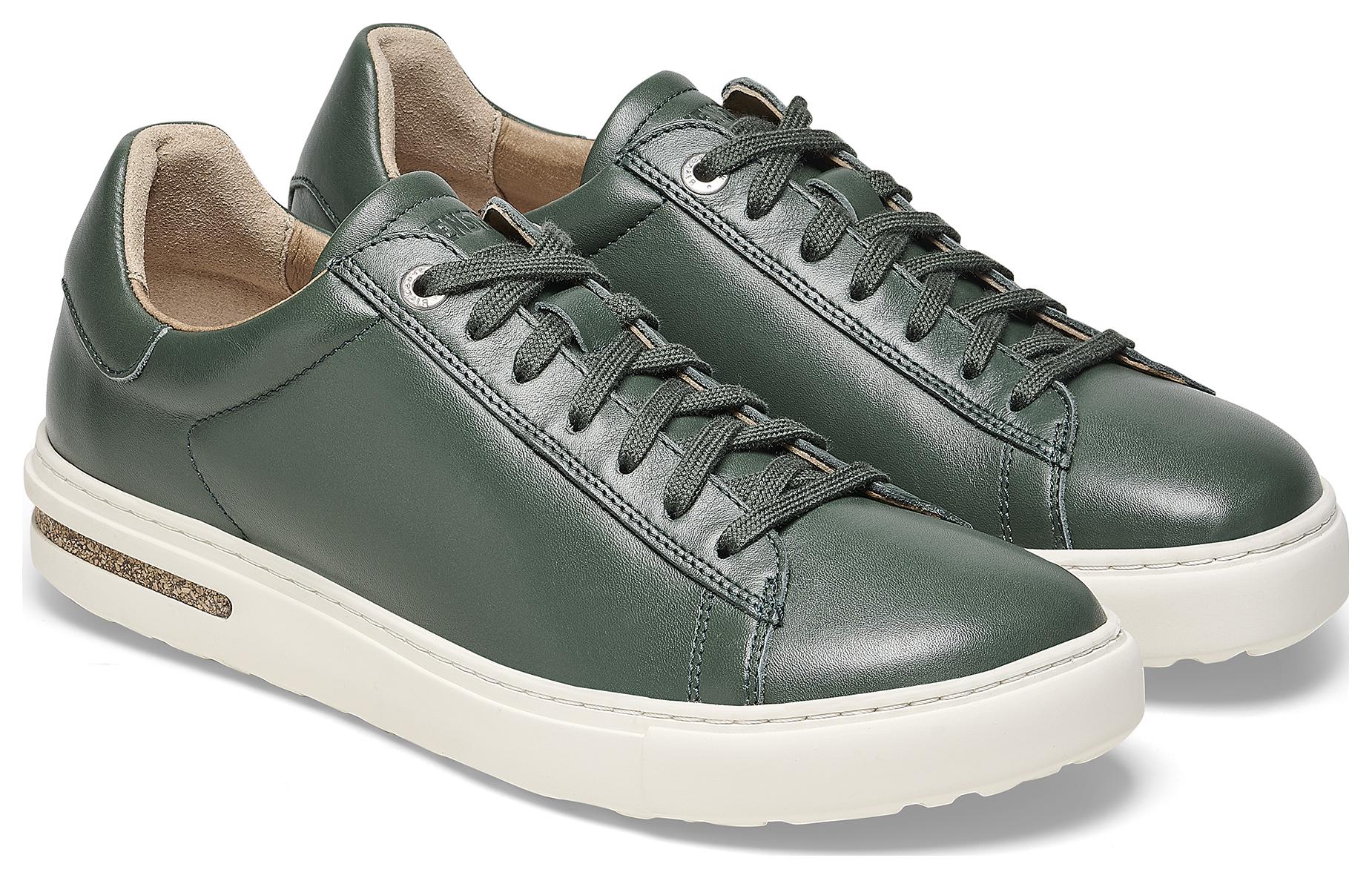 Shop Birkenstock 皮革 舒適休閒 低筒 帆布鞋 男女皆宜 綠色 常規