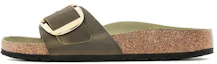 Buy 버켄스탁 마드리드 빅버클 내추럴 가죽 슬리퍼 (올리브그린, 좁은폭) 1024114