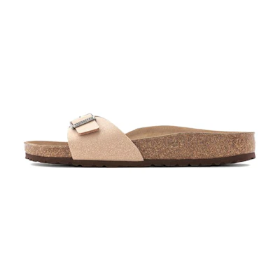 Birkenstock Madrid Birko-Flor White Narrow Fit 'Pink'