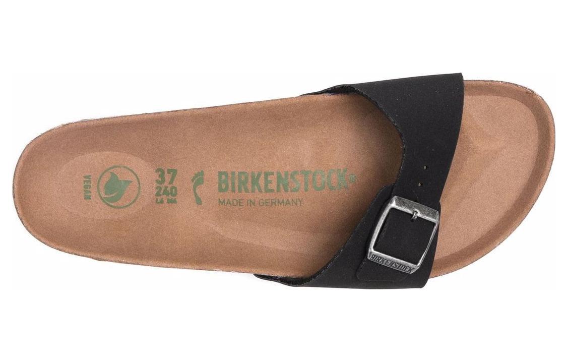 Lookbook Birkenstock 马德里环保Birko-Flor窄版凉鞋“黑色” 1020060