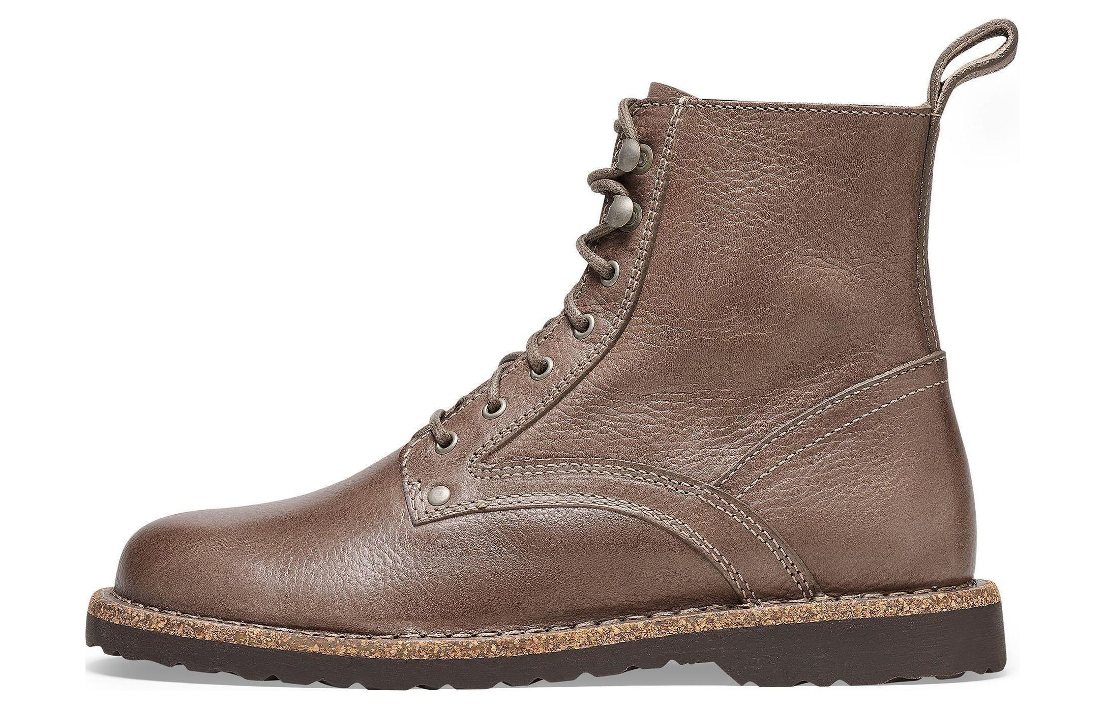 Birkenstock Marten Boot 'Retro British Round Toe Lace-Up Grey-Brown' 1025241