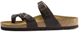 Buy Birkenstock 皮革時尚舒適一字拖鞋 男女同款 棕色 常規