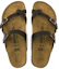 Order Birkenstock 皮革時尚舒適一字拖鞋 男女同款 棕色 常規