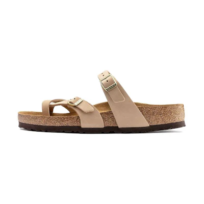 Birkenstock Mayari Soft Footbed Nubuck Leather Sandals 'Sandcastle'