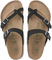 Shop Birkenstock Mayari Vegan Birko-Flor Birkibuc Narrow Fit Sandals 'Black' 1021231