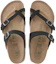 Shop Birkenstock 真皮 柔軟舒適厚底 時尚拖鞋 男女同款 黑色 窄版