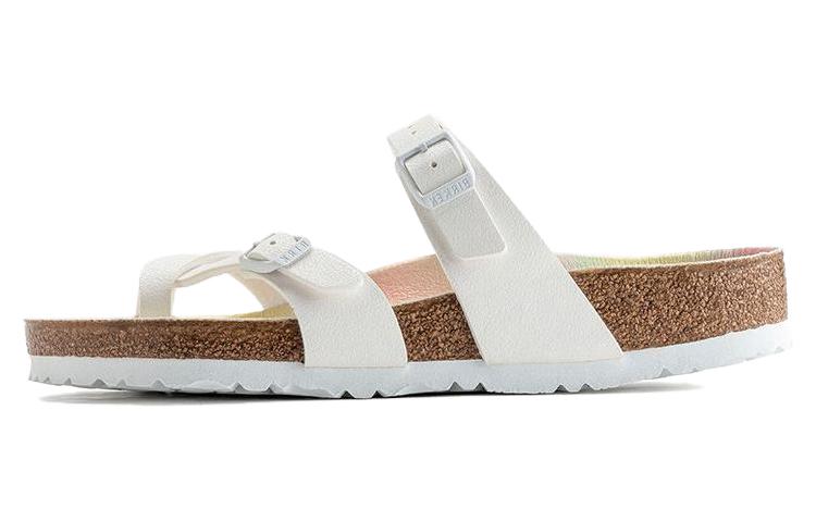 Birkenstock Mayari Vegan Birko-Flor Nubuck Sandals 'White'