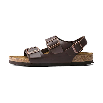 Birkenstock Milano Birko-Flor Sandals 'Dark Brown'