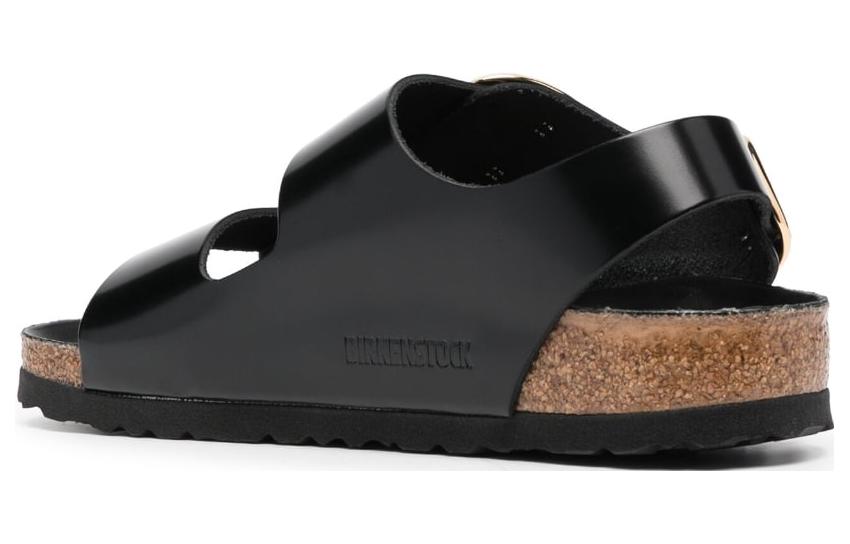 Lookbook 勃肯Milano大扣天然窄版凉鞋‘亮黑漆皮’ 1024211