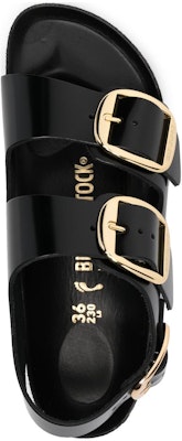 勃肯Milano大扣天然窄版凉鞋‘亮黑漆皮’ 1024211 Shop 勃肯Milano大扣天然窄版凉鞋‘亮黑漆皮’ 1024211