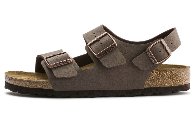 Birkenstock Milano Birko-Flor Birkibuc Narrow Fit Sandals 'Mocca' 0634503